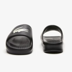 Beach Shoes*Lacoste Serve 2.0 Sliders in Black-White