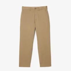 Trousers*Lacoste Skinny Fit Stretch Cotton Chinos in Brown