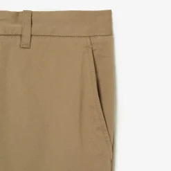 Trousers*Lacoste Skinny Fit Stretch Cotton Chinos in Brown