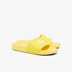 Footwear|Beach Shoes*Lacoste Sliders in Yellow