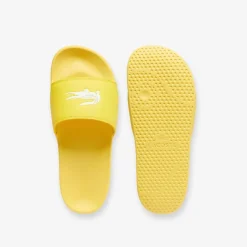 Footwear|Beach Shoes*Lacoste Sliders in Yellow