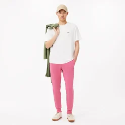 Trousers*Lacoste Slim Fit Organic Cotton Joggers in Pink