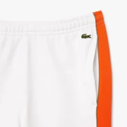 Trousers*Lacoste Tapered Leg Sweatpants in white orange
