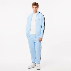 Trousers*Lacoste Tapered Leg Sweatpants in Light Blue