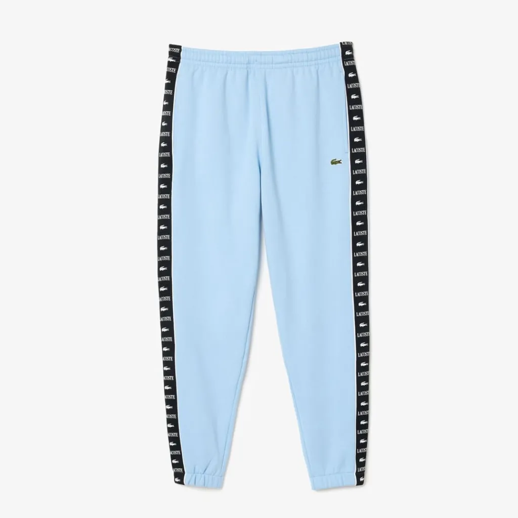 Trousers*Lacoste Tapered Leg Sweatpants in Light Blue