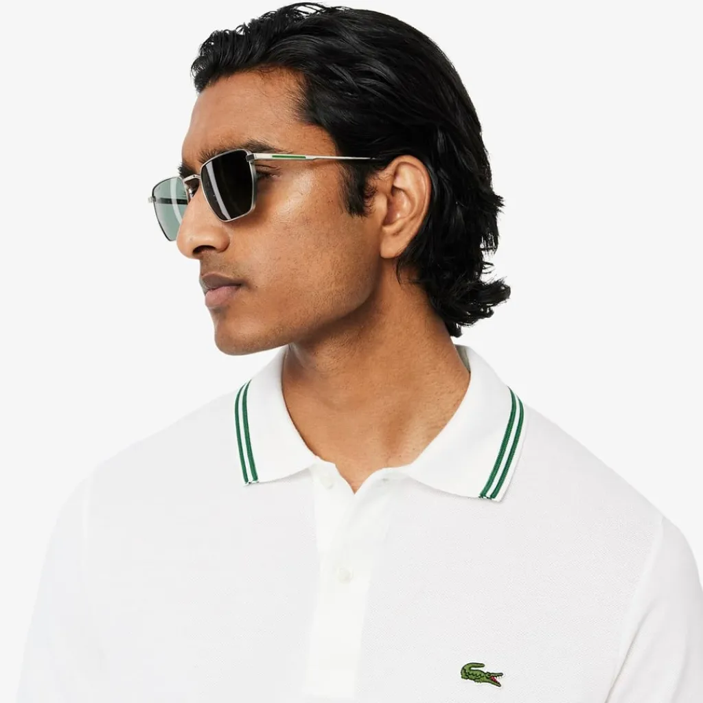 Polo Shirts*Lacoste Tipped Regular Fit Polo Shirt in White