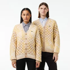 Knitwear*Lacoste V-Neck Regular Fit Sweater in Brown