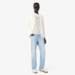 Knitwear*Lacoste V-Neck Regular Fit Sweater in White