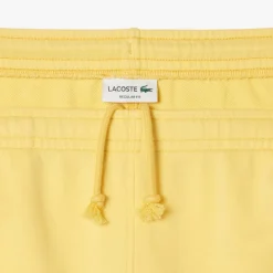 Shorts*Lacoste Washed Effect Printed Fleece Shorts in Yellow