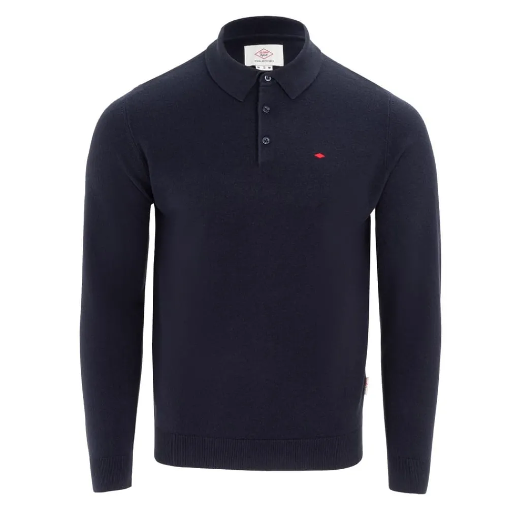 Polo Shirts*Lee Cooper Cooper Long Sleeve Polo in Blue