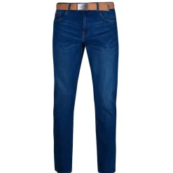 Jeans*Lee Cooper Mens Belted Jeans in Blue