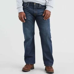 Jeans*Levis 569 Loose Straight Dark Chipped Jeans in Dark Blue