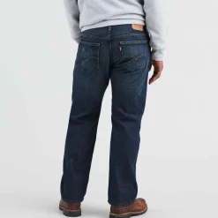 Jeans*Levis 569 Loose Straight Dark Chipped Jeans in Dark Blue