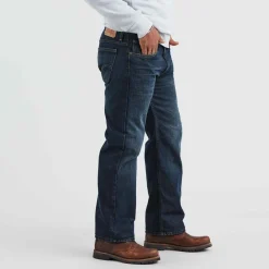 Jeans*Levis 569 Loose Straight Dark Chipped Jeans in Dark Blue