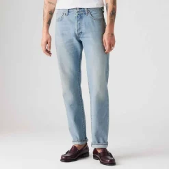 Jeans*Levis 501 Original Selvedge Jeans in Light Blue