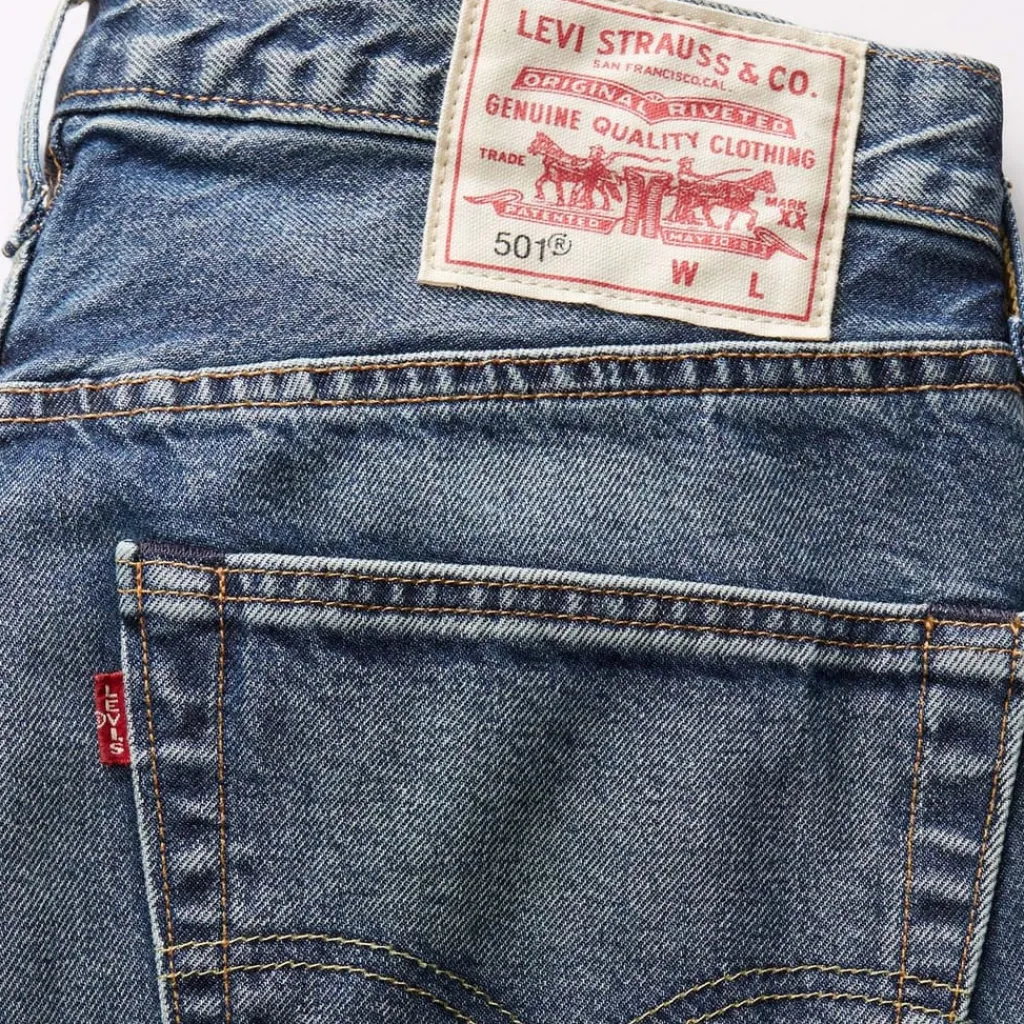 Jeans*Levis Circular 501 Original Help Me Out Jeans in Denim