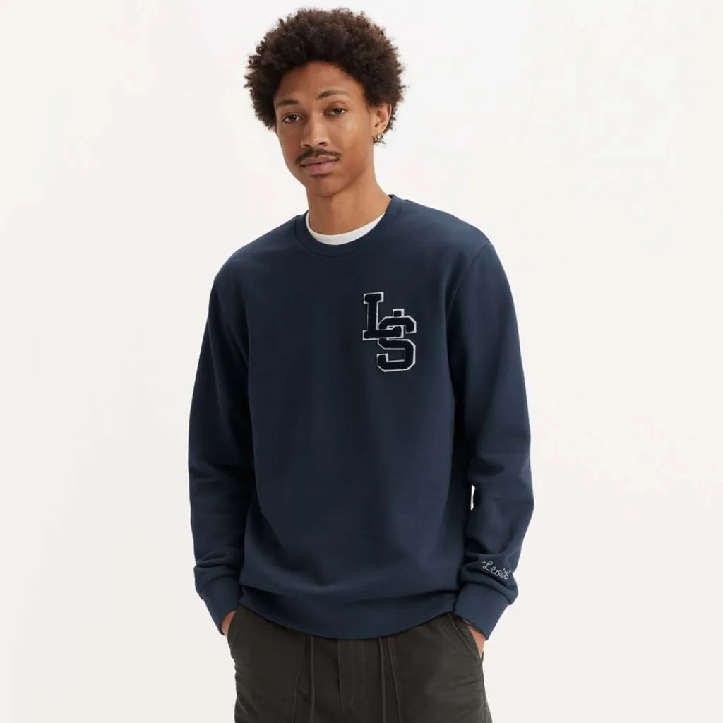 T-Shirts And Vests*Levis Letterman Long Sleeve T-Shirt in Navy