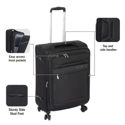 Bags*Linea Florence Luggage in Black