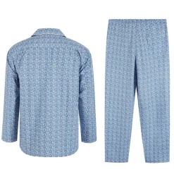 Underwear And Socks*Linea Geo Collared Neck Pyjama Set in Blue