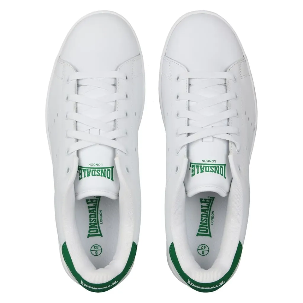 Trainers*lonsdale Mens Leyton Leather Trainers in White
