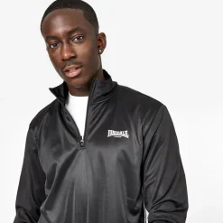 Tracksuits*lonsdale Mens 2s Quarter Zip Track Top in Black