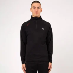 Sweatshirts*Luke 1977 Indicator Overhead Zip Funnel Neck Sweatshirt in Black