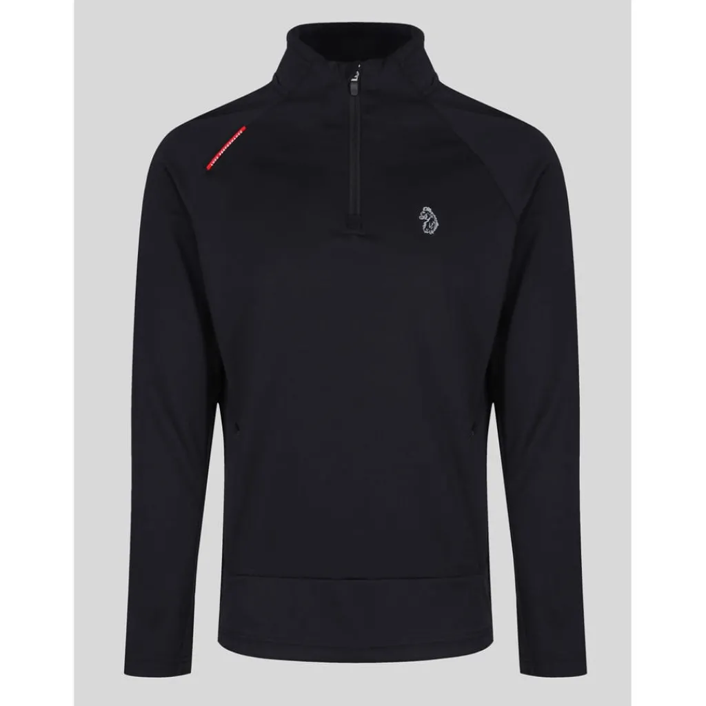 Sweatshirts*Luke 1977 Indicator Overhead Zip Funnel Neck Sweatshirt in Black