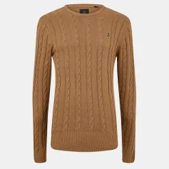 Knitwear*Luke Aspen Cbl Jmpr in Brown