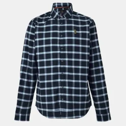 Shirts*Luke Mens Oxford L S Shirt in Blue