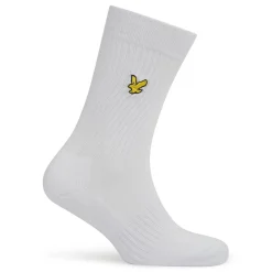 Underwear And Socks*Lyle And Scott 3 Pack Lettering Crew Socks in White