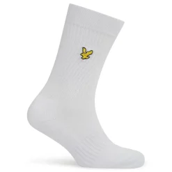Underwear And Socks*Lyle And Scott 3 Pack Lettering Crew Socks in White