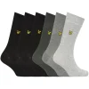 Underwear And Socks*Lyle And Scott 6 Pack of Basic Dress Socks in Blue