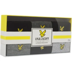 Underwear And Socks*Lyle And Scott 6 Pack of Basic Dress Socks in Blue