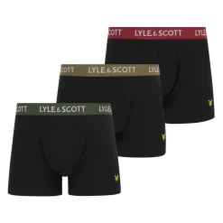 Underwear And Socks*Lyle And Scott 3 Pack of Core Trunks in Black