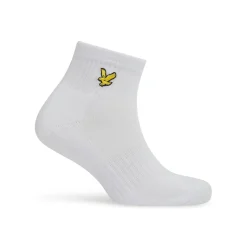 Underwear And Socks*Lyle And Scott 3 Pack Train Quarter Socks in White