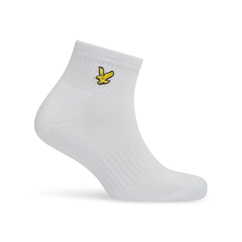 Underwear And Socks*Lyle And Scott 3 Pack Train Quarter Socks in White