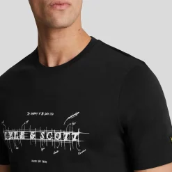 T-Shirts And Vests*Lyle And Scott Anatomy Of Type Graphic T-Shirt in Black