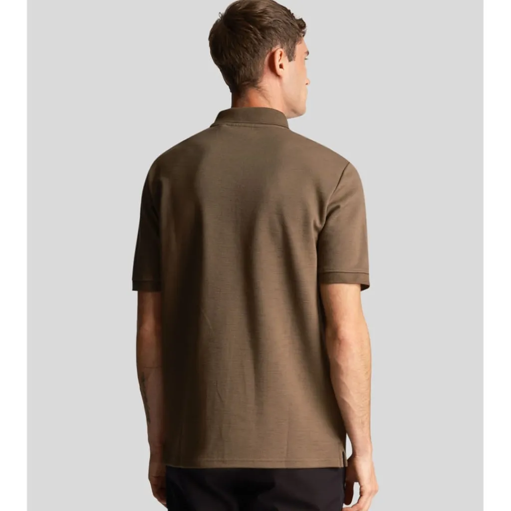 Polo Shirts*Lyle And Scott Chunky Slub Polo Shirt in olive