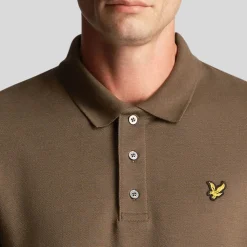 Polo Shirts*Lyle And Scott Chunky Slub Polo Shirt in olive