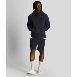 Sweatshirts|Hoodies*Lyle And Scott Club Emblem Hoodie in Navy