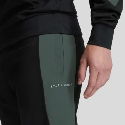 Trousers*Lyle And Scott Colour Block Tracksuit Bottoms in Black