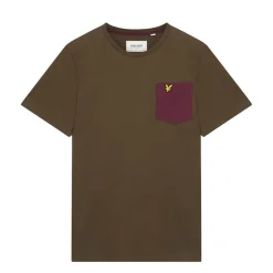 T-Shirts And Vests*Lyle And Scott Contrast Pocket T-Shirt in olive