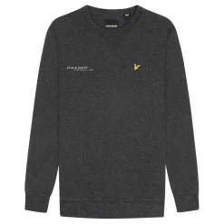 Sweatshirts*Lyle And Scott Co-Ordinate Print Crewneck Sweatshirt in Charcoal