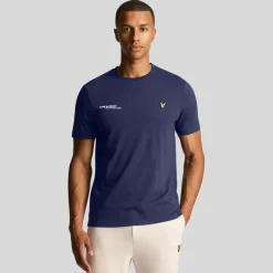 T-Shirts And Vests*Lyle And Scott Co-Ordinate Print Plain T-Shirt in Navy