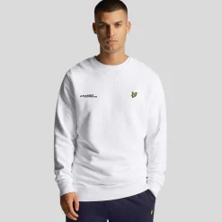 Sweatshirts*Lyle And Scott Co-Ordinate Print Crewneck Sweatshirt in White