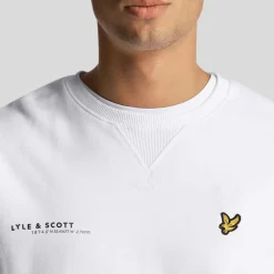 Sweatshirts*Lyle And Scott Co-Ordinate Print Crewneck Sweatshirt in White