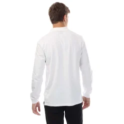 Polo Shirts*Lyle And Scott Co-Ordinate Print Long Sleeve Polo Shirt in White