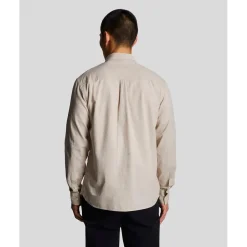 Shirts*Lyle And Scott Cotton Linen Button Down Shirt in Cream