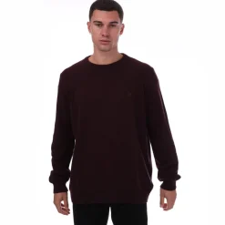 Knitwear*Lyle And Scott Crew Neck Regular Fit Long Sleeve Sweater in Brown