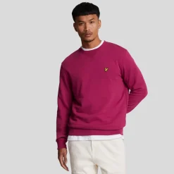 Sweatshirts*Lyle And Scott Crewneck Sweatshirt in Burgundy